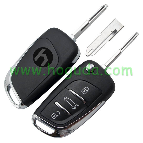 Original For Peugeot 3 button modified flip remote key blank
