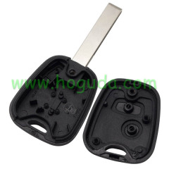For Peugeot 2 button remote key blank with 407 key blade