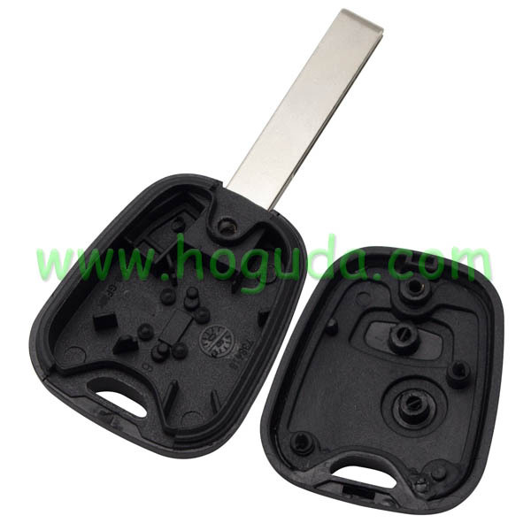 For Peugeot 2 button remote key blank with 407 key blade