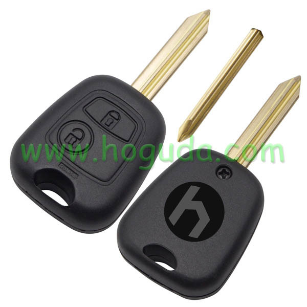 For Peugeot 2 button remote key blank