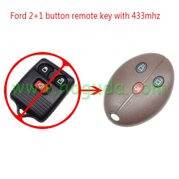 For Ford 2+1 button remote key with 433mhz