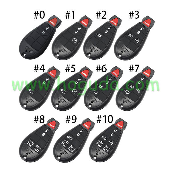 For Chrysler 11pcs  remote key with 315mhz