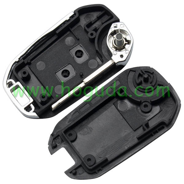 For Peugeot 2 button key blank with NE73 Blade (206 key blade 53#)