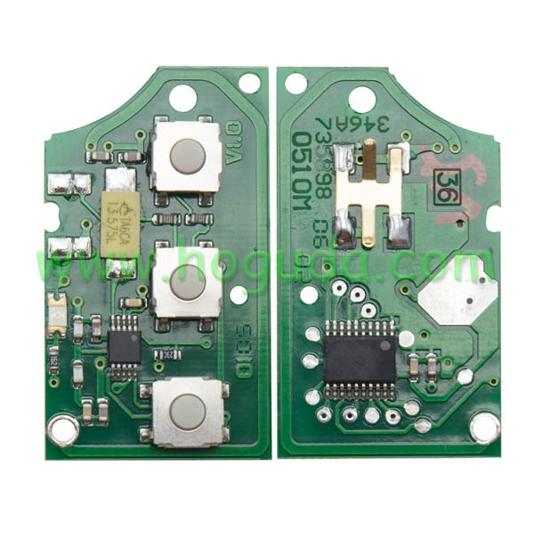 For VW remote key with 3 button used for passat bora and lavida .etc 1KO959753N 433MHZ  ID48 chips