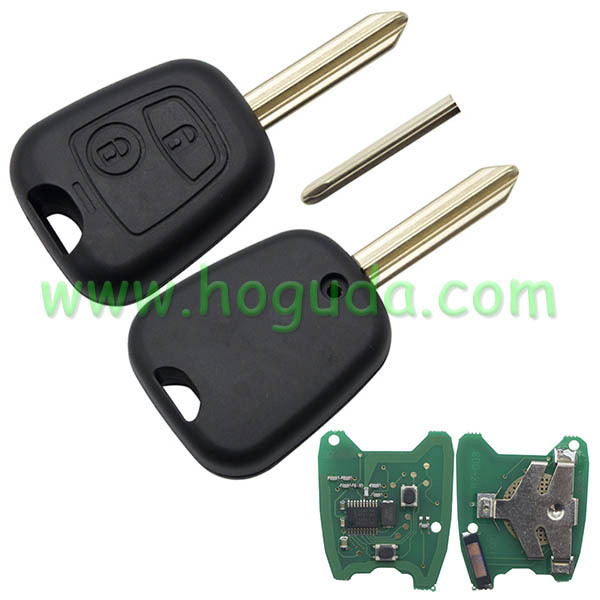 For Citroen 2 button remote key with Toy43 blade 433Mhz PCF7961 Chip