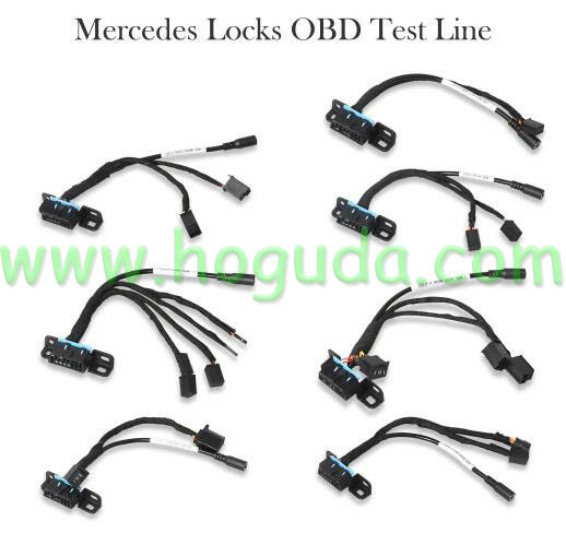 For Mercedes All EZS Bench Test Cable 7 pcs for W209/W211/W906/W169/W208/W202/W210/W639 works with VVDI MB