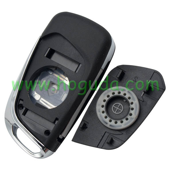 Original For Peugeot 3 button modified flip remote key blank with HU83 407 Blade- 3Button -Trunk- With battery place (No Logo) used for model New DS remote control