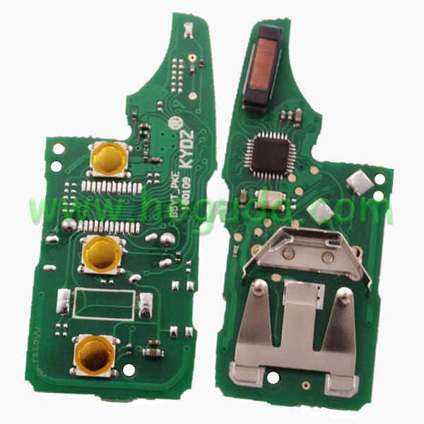 For VW MQB 3B flip remote key with ID48 chip-434mhz ASK model