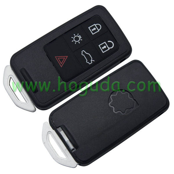 For Volvo 5 button remote key shell with 2 parts battery clamp