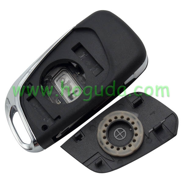 Original For Peugeot 3 button modified flip remote key blank with NE73 206 Blade- 3Button -Trunk- With battery place (No Logo)