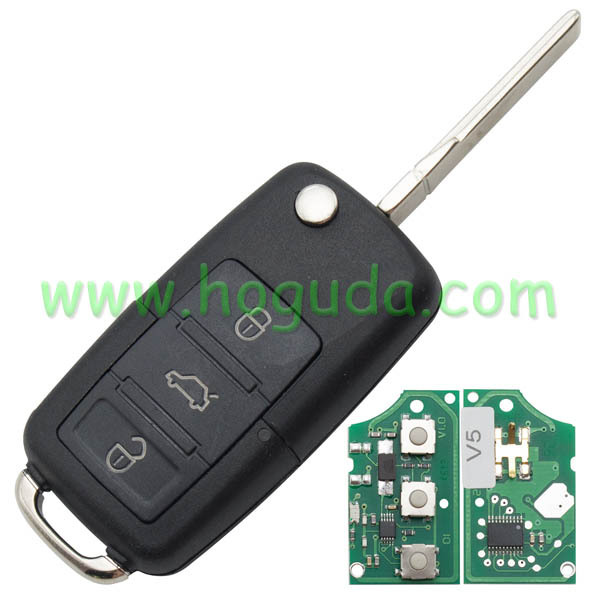 For VW 3 Button remote Key 1KO959753G 433MHZ  ID48 chips