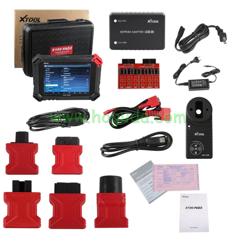 Original XTOOL X100 Pad2 Pro Auto Key Programmer With KC100 For VW 4th 5th Pro PAD 2 EPB EPS OBD2 Odometer English Version