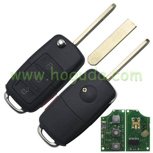 Modified For Honda CRV 3+1 remote key with 434mhz within 7936 chip(VW style flip remote)