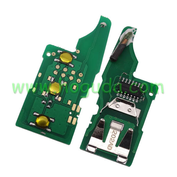 For VW 2 button remote key with 433mhz & ID48 glass chip 5KO959753AB / 5KO837202AD
