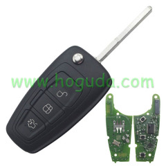 Original For Ford 3 button remote key with 433MHZ 4D63 80Bit chip