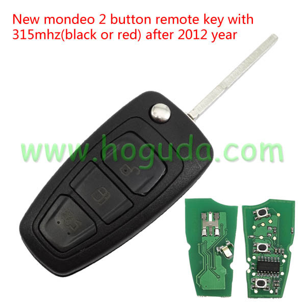 For New Mondeo 3 button flip remote key 433Mhz  After 2012 year
