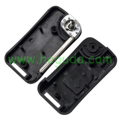 For Peugeot 2 button modified folding remote key blank with 407 HU83 Blade