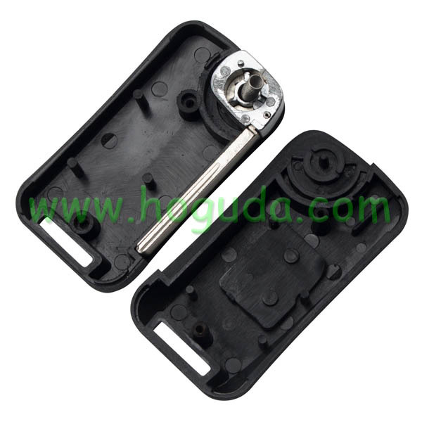 For Peugeot 2 button modified folding remote key blank with 407 HU83 Blade