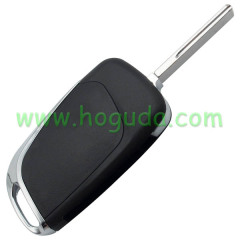 Original For Peugeot 3 button modified flip remote key blank with HU83 407 Blade- 3Button -Trunk- With battery place (No Logo) used for model New DS remote control