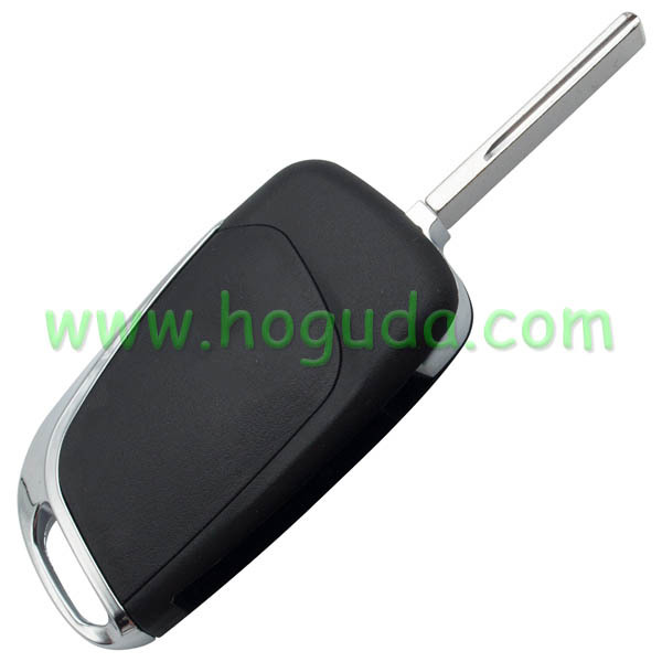Original For Peugeot 3 button modified flip remote key blank with HU83 407 Blade- 3Button -Trunk- With battery place (No Logo) used for model New DS remote control