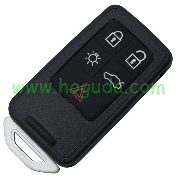 For Volvo 5 button remote key shell with 2 parts battery clamp