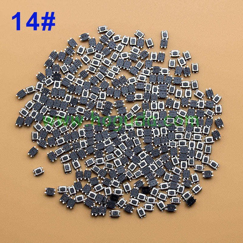 Muti-function remote key button, such as Audi, VW, Toyota, Citroen, Peugeot etc PCB button. It is easy for locksmith engineer to use. 14#