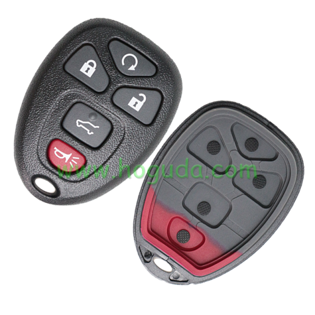 For Cadillac 4+1 button remote key blank With Battery Place