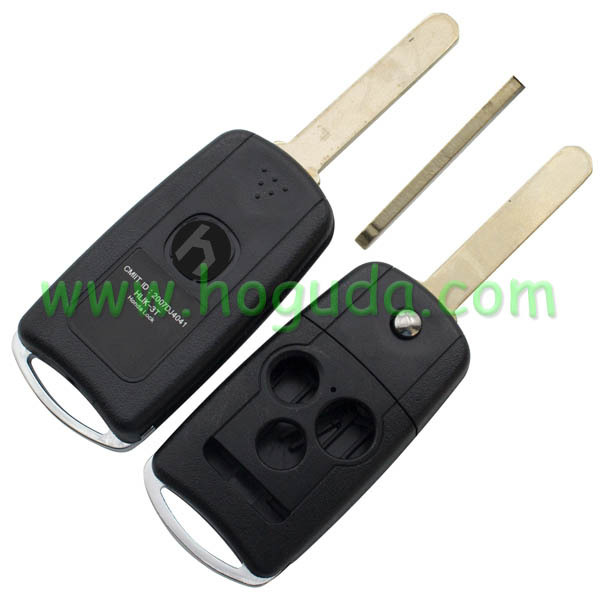 For Acura  3+1 button flip remote key shell