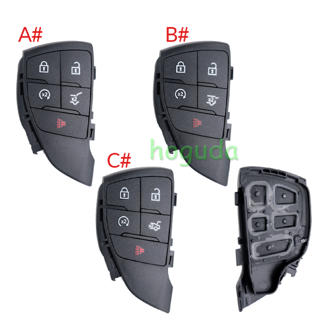Cadillac CT4 CT5 4+1 button smart remote key with ID49 chip 434 Mhz  PN: 13538860 / YG0G20TB1