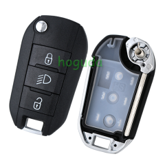 Peugeot 3 button remote key blank with HU83 blade