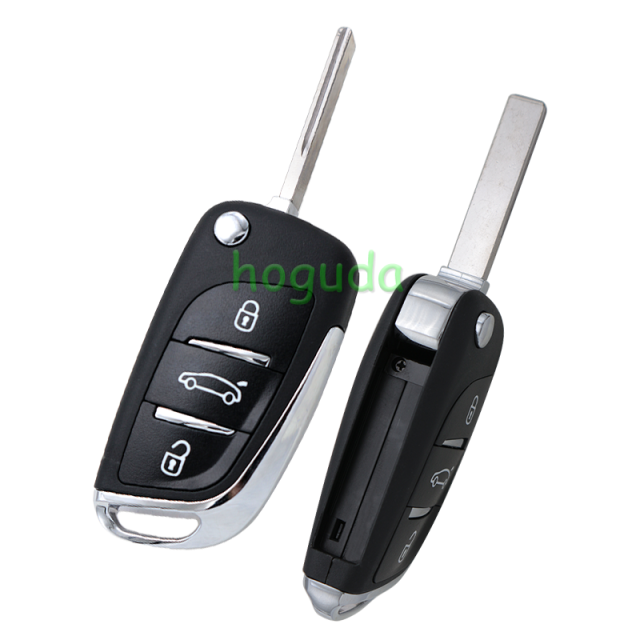 For Citroen DS 3 button remote key with 434mhz ASK model  with PCF7961 ID46 chip