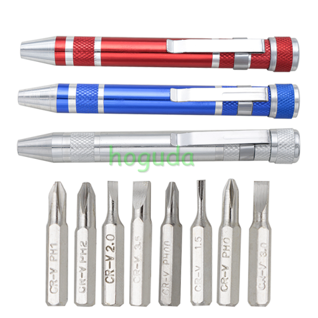 8 In 1 Screwdriver Multifunctional Portable Tools Magnetic Pocket Screwdriver Multifunctional Men Mini Tools Repair Tools for locksmith please choose color