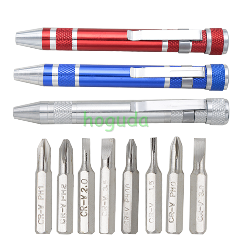 8 In 1 Screwdriver Multifunctional Portable Tools Magnetic Pocket Screwdriver Multifunctional Men Mini Tools Repair Tools for locksmith please choose color