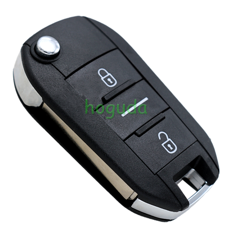 Peugeot 3 button remote key blank with VA2 blade without lg