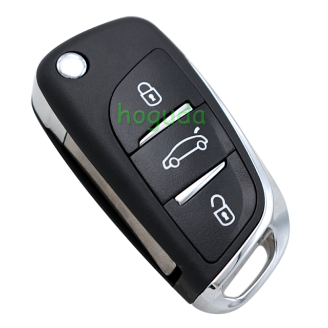 For Citroen DS 3 button remote key with 434mhz ASK model  with PCF7961 ID46 chip