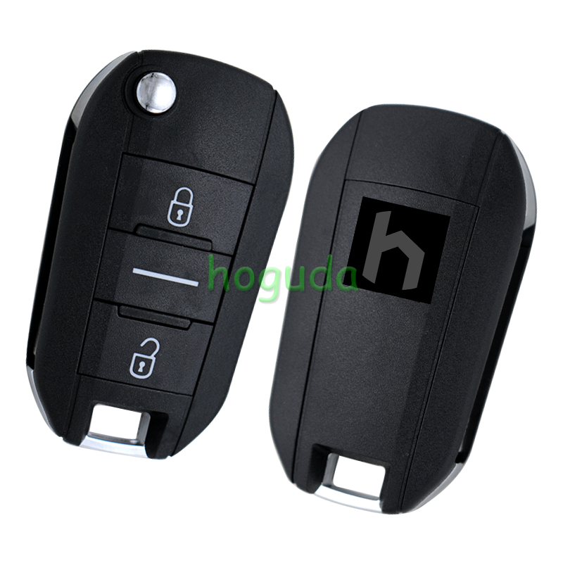 Peugeot 3 button remote key blank with HU83 blade