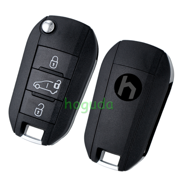 Citroen 3 Button Remote Key with 433MHz and HITAG AES 4A Chip