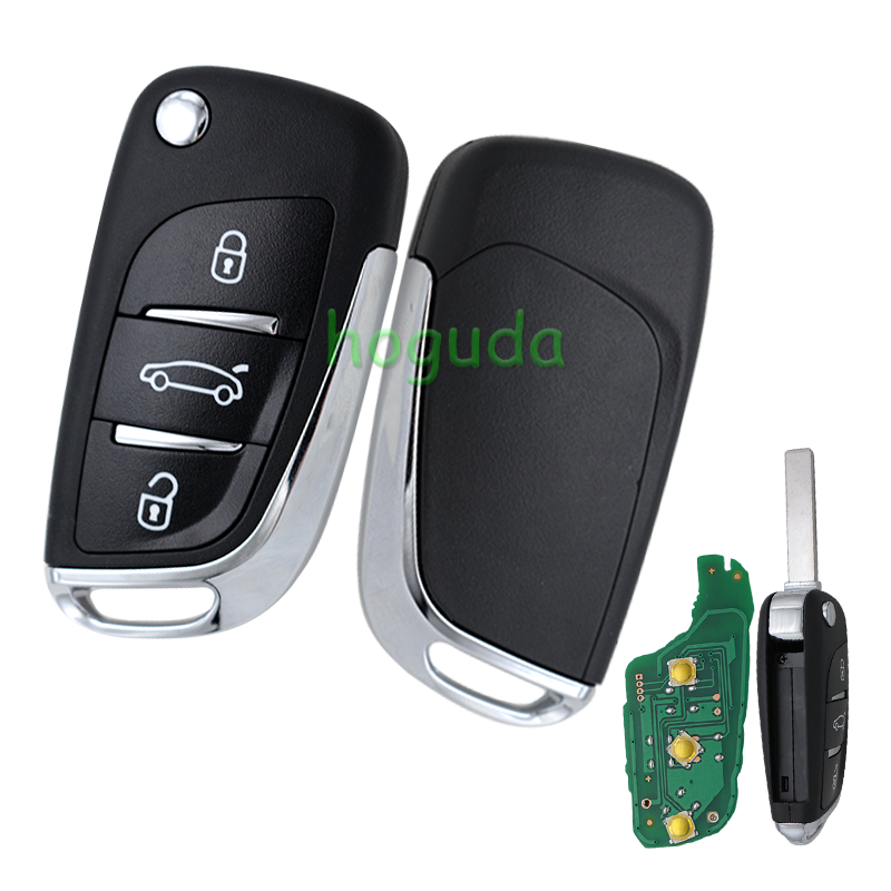 For Citroen DS 3 button remote key with 434mhz ASK model  with PCF7961 ID46 chip