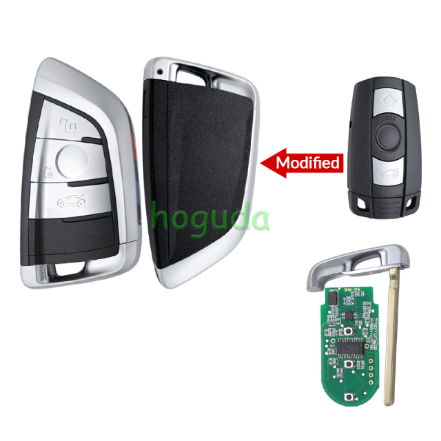 For BMW 3 button Modify Smart Remote Key with 315MHz PCF7952 chip