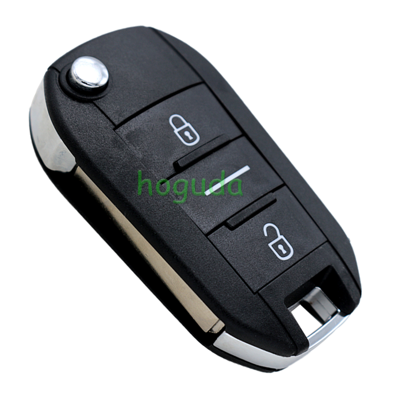 Peugeot 3 button remote key blank with HU83 blade without lg