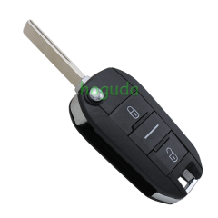 Peugeot 3 button remote key blank with HU83 blade