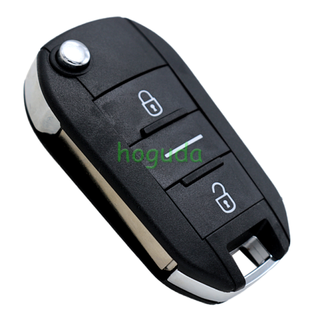 Peugeot 3 button remote key blank with VA2 blade