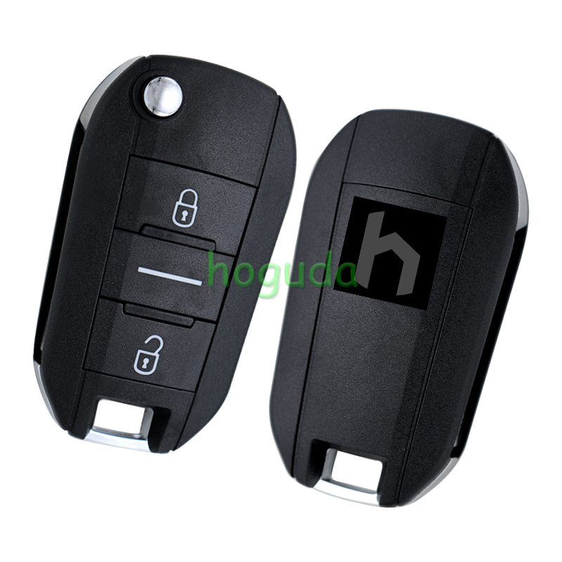 Peugeot 3 button remote key blank with VA2 blade