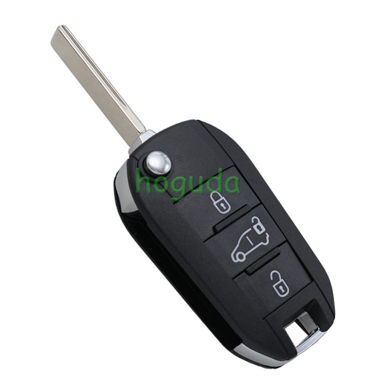 Peugeot 3 button remote key blank with HU83 blade without lg