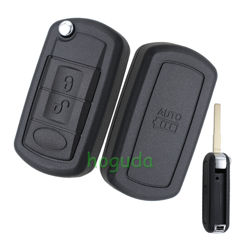 For Landrover 3 button  flip remote key blank with HU101 blade without logo