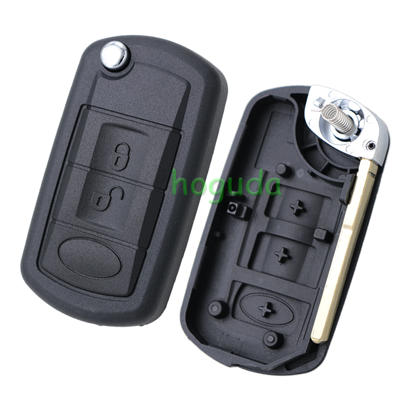 For Landrover 3 button  flip remote key blank with HU101 blade without logo