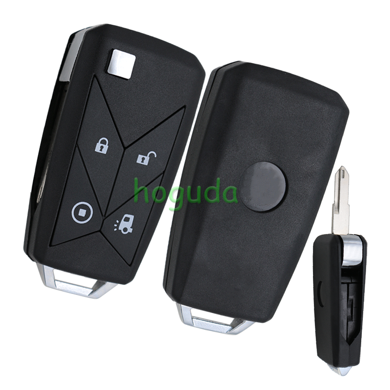 Renault 4 button Truck Key shell