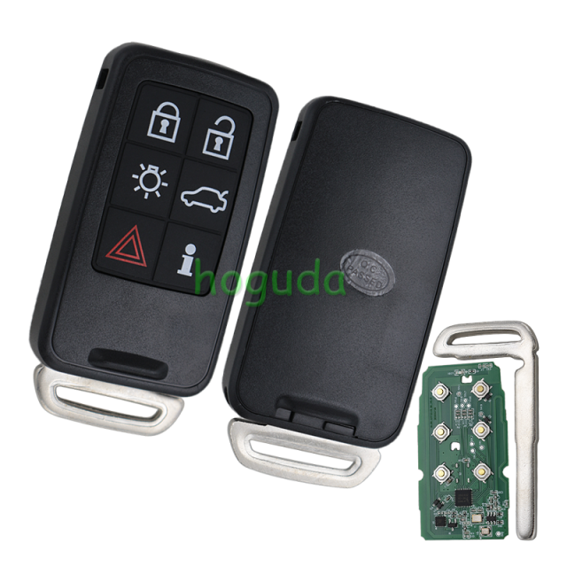 For Volvo smart keyless 6 button remote key with 868mhz, with PCF7945 chip used on Volvo S60,XC70,S80,XC90,XC60,V60 from 2008.