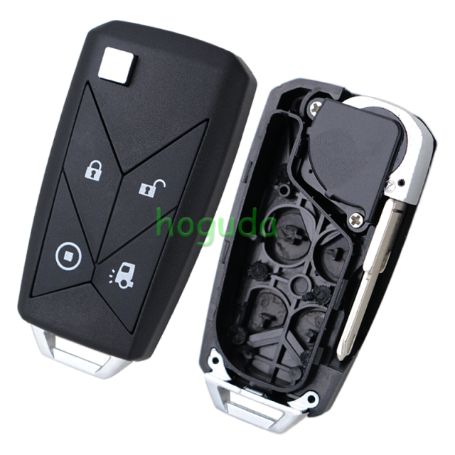 Renault 4 button Truck Key shell
