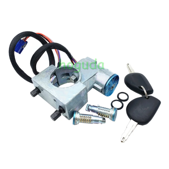 DAF 1789668 1380452 1368858 1346317 Truck Steering Switch Lock With 2 Keys Suit For DAF CF75 CF85 CF95 XF95 XF105 Electrical System
